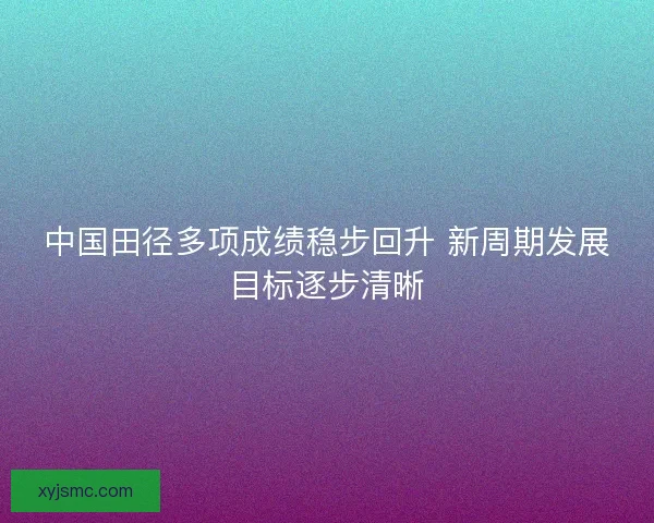 中国田径多项成绩稳步回升 新周期发展目标逐步清晰